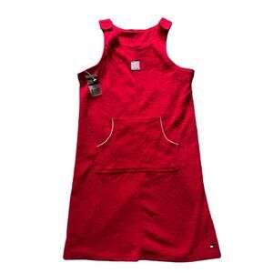 Y2K Tommy Hilfiger Womens/Teen Red Floral Mini Dress Size Large Vintage sporty